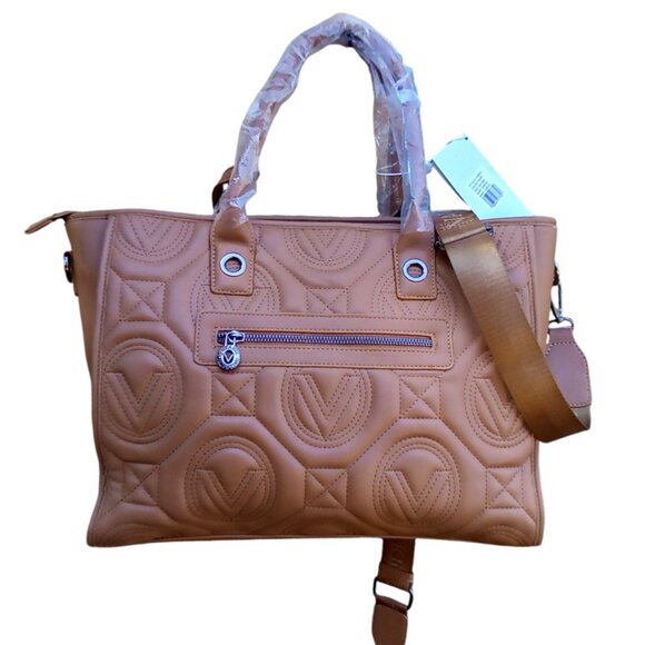 Valentino Orlandi NEW❤️‍🔥 2 Pc Taupe Tote & Pouch 3 Compartment NWT $359 - Picture 2 of 9